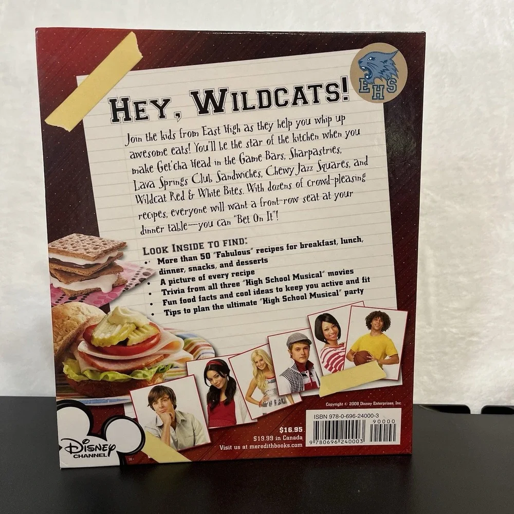 High School Musical COOKBOOK Awesome Eats East High 2008 1st Edition Spiral Book